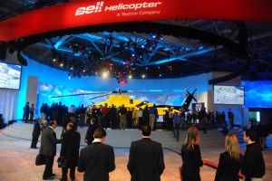 One of the most memorable product launches we’ve attended: the new super-medium twin Bell 525 Relentless at Heli-Expo 2012.