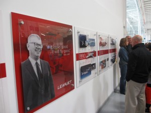 Learjet History Wall Display