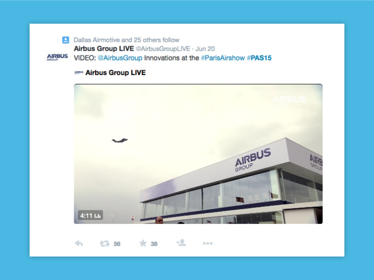 Airbus Twitter post