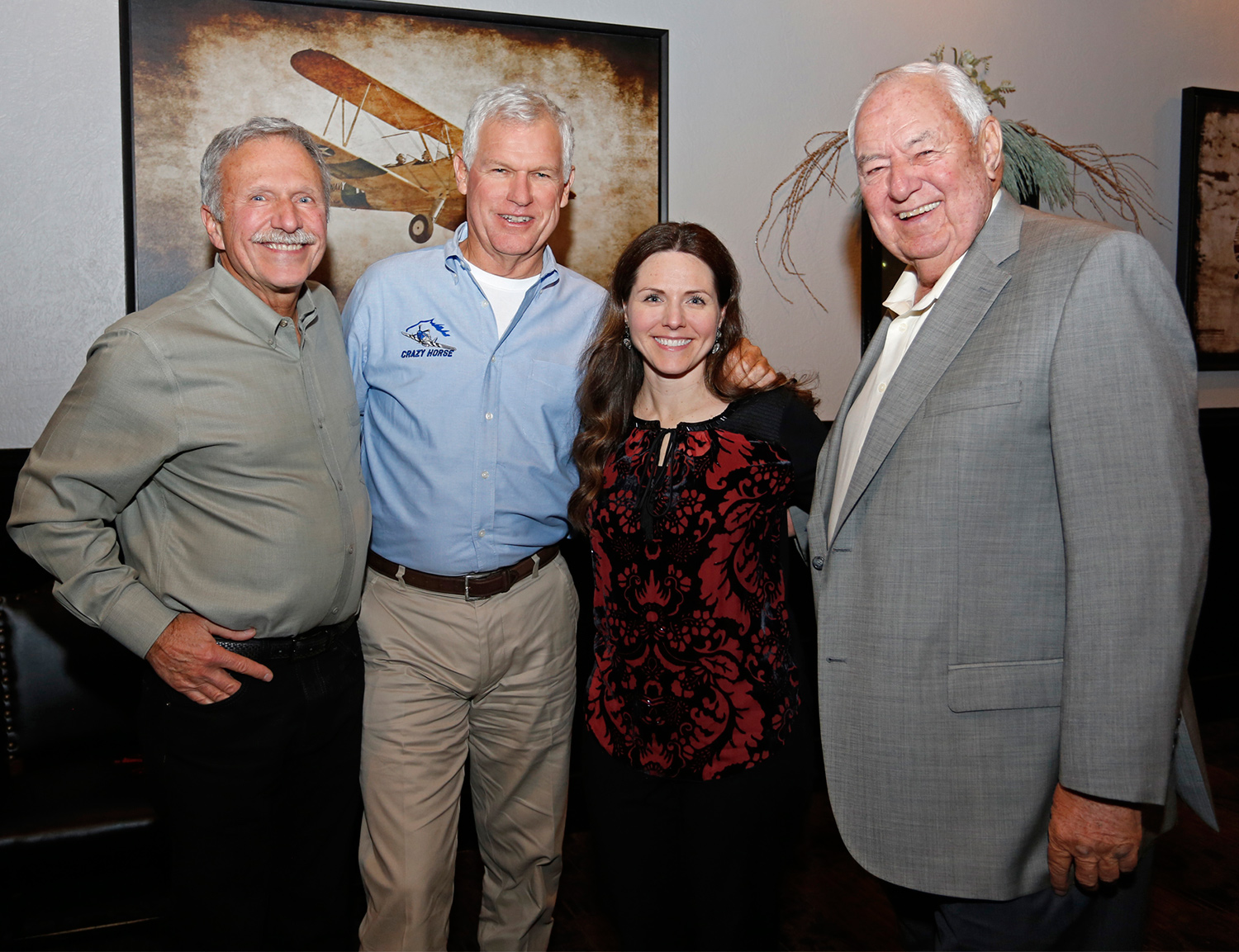 Ashely Bowen Cook with aviation greats