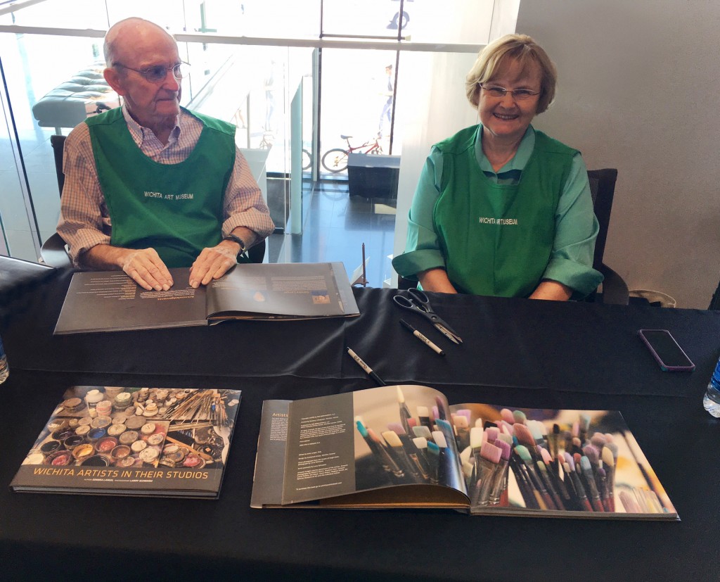 Publisher and author Sondra Langel with her husband, Richard Smith, at the recent Friends of the Wichita Art Museum Art & Book Fair.