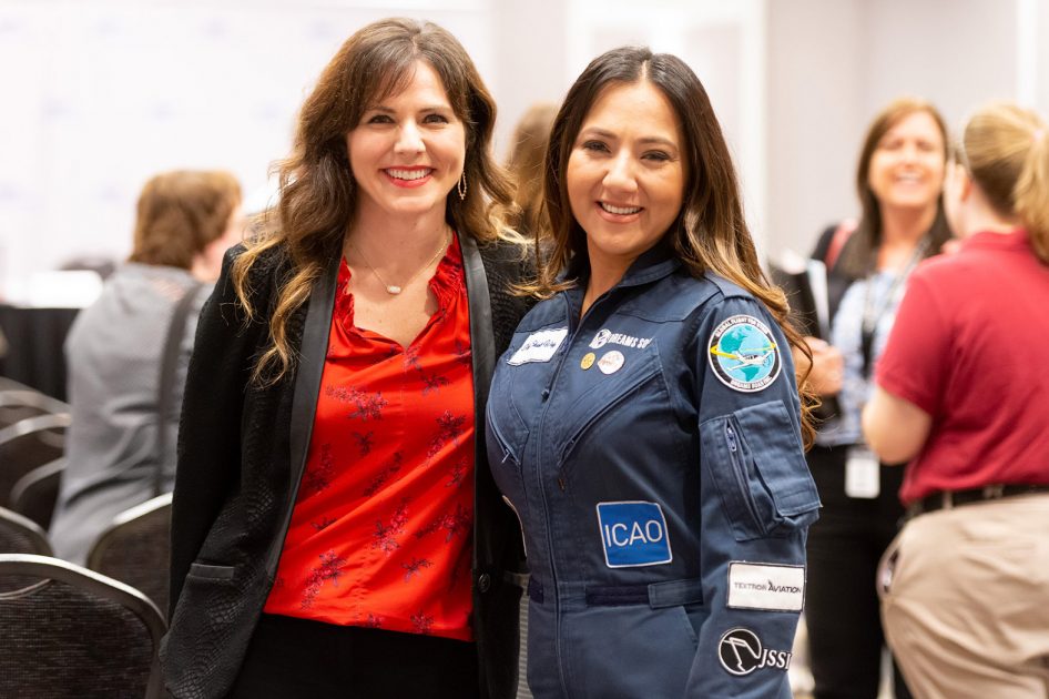 ashley bowen cook with shaesta waiz at wac stem panel