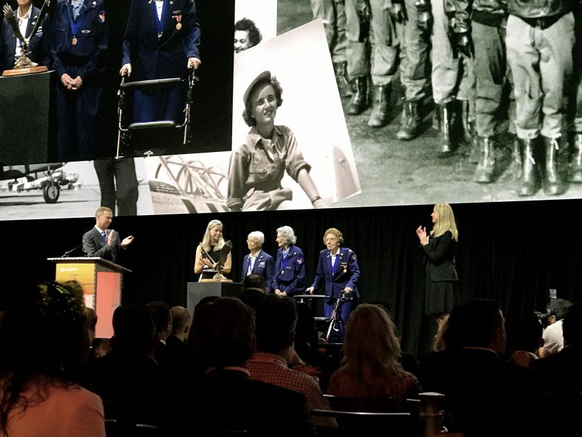 WASPs presented NBAA 2018 Meritorious Service to Aviation Award to the Women Airforce Service Pilots