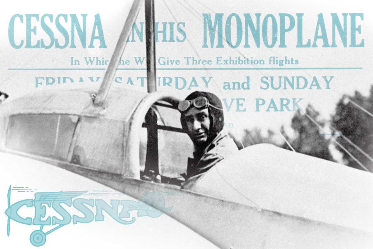 Clyde Cessna and his monoplane in Wichita Where Aviation Took Wing