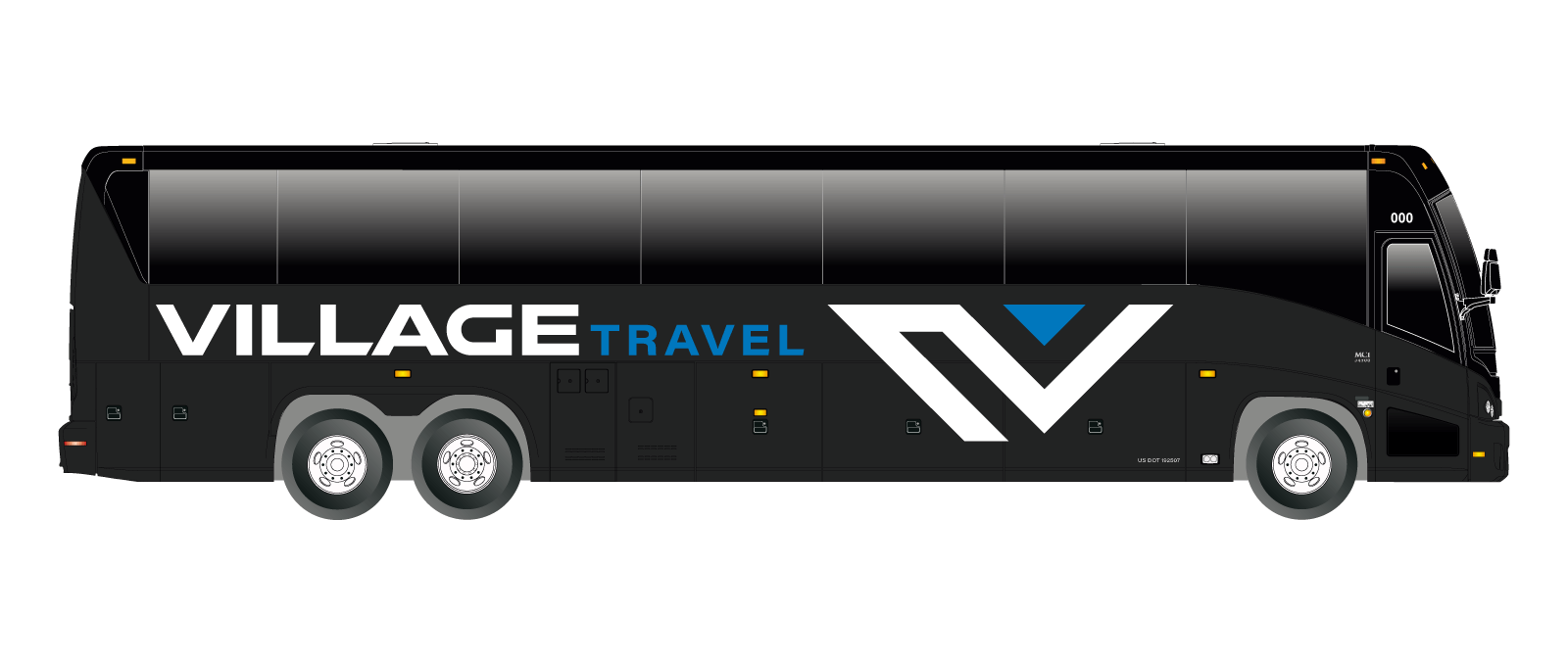 village travel charter bus wrap