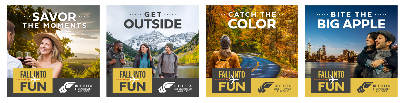 The Falll Into Fun Campaign plays up the many travel options available, vibrant city escapes and nature-infused, color-exploding fall fun.